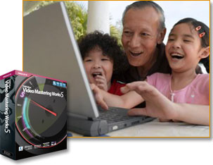 Image: couple watching portable game device.