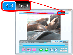 Aspect ratio selector for preview.
