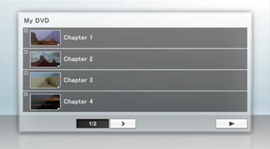 An example of the DVD Menu you can include when burning to DVD.