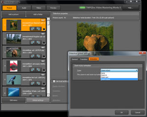 Zoom effects for slideshows.