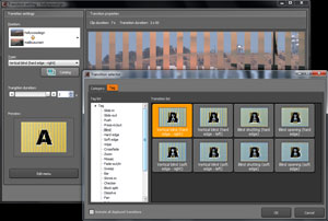 The Transition Effect editor.