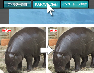 KARMA..Clear フィルター機能