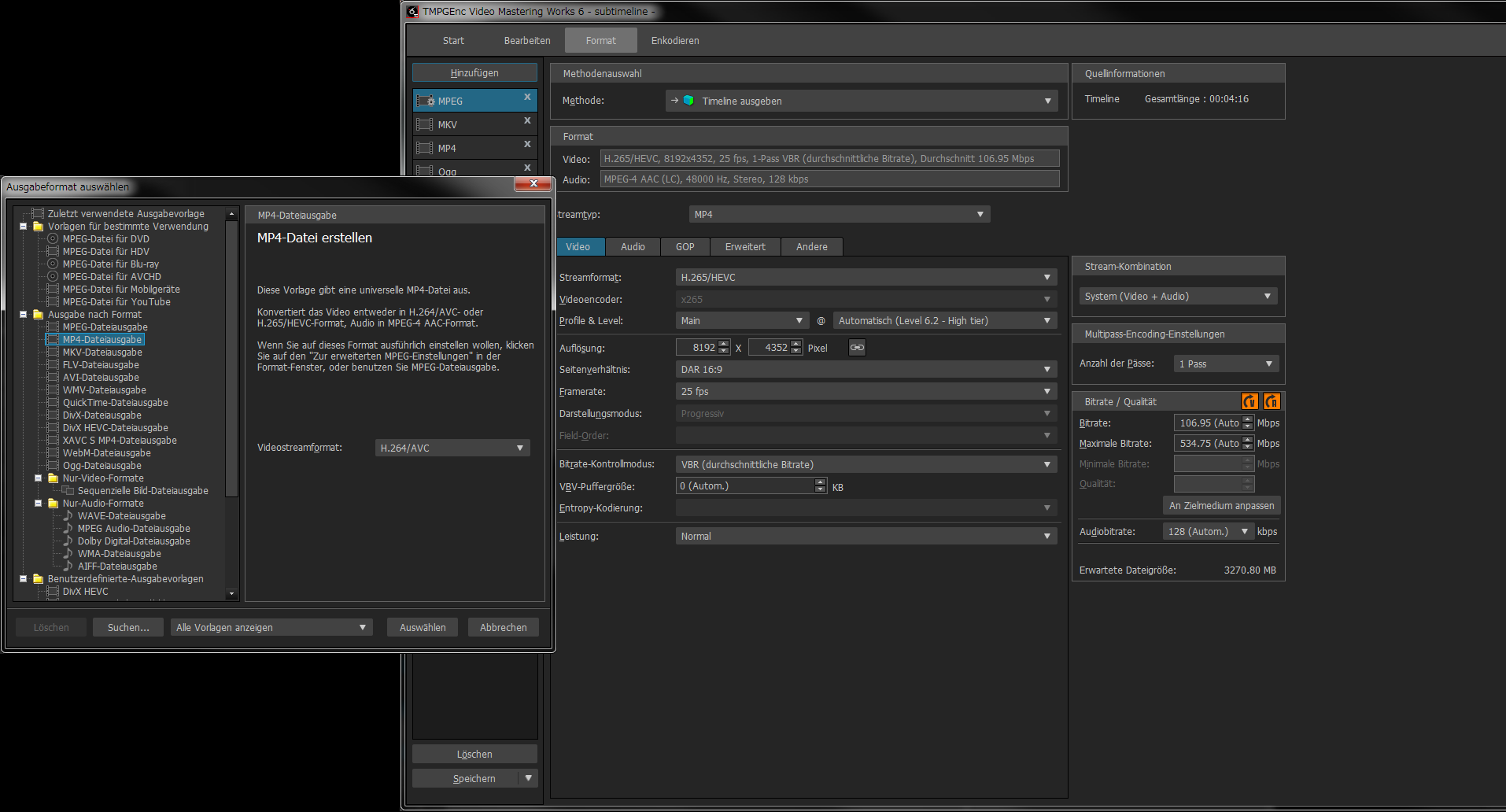 tmpgenc 6 change bitrate units