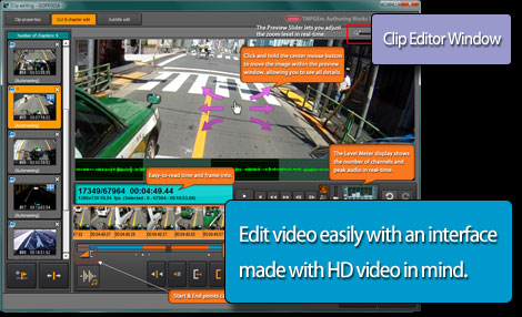 The improved clip editor makes it easier to edit HD video!