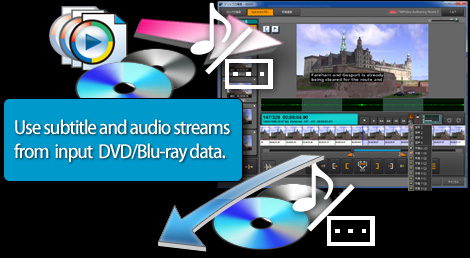 Input up to 8 subtitle and 4 audio streams!