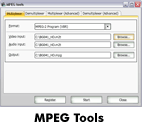 The MPEG Tools allow you to multiplex and demultiplex your MPEG files.