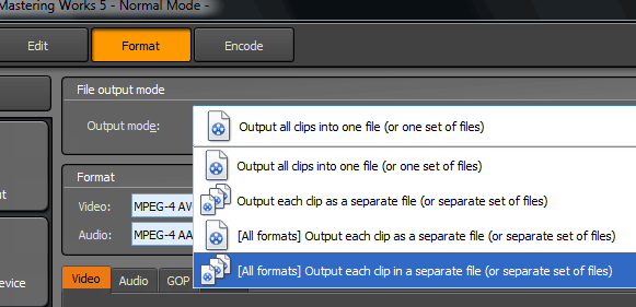 Output multiple formats with one click!