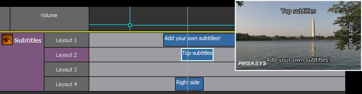 Add filter layers such as the subtitle filter.