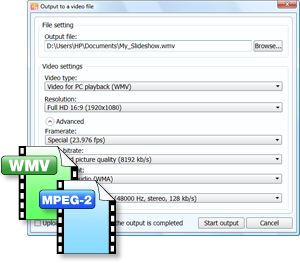 Output to Video file